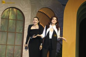 Two Much with Kajol and Twinkle Trailer Launch attended by Kajol and Twinkle Khanna