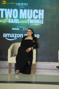 Two Much with Kajol and Twinkle Trailer Launch attended by Kajol and Twinkle Khanna