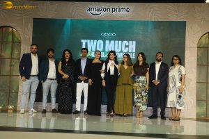 Two Much with Kajol and Twinkle Trailer Launch attended by Kajol and Twinkle Khanna