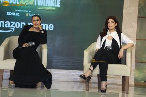 Two Much with Kajol and Twinkle Trailer Launch attended by Kajol and Twinkle Khanna