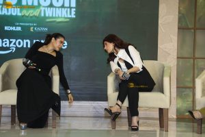 Two Much with Kajol and Twinkle Trailer Launch attended by Kajol and Twinkle Khanna