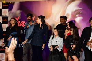 Ulajh song Shaukan release press meet attended by Janhvi Kapoor and Roshan Mathew
