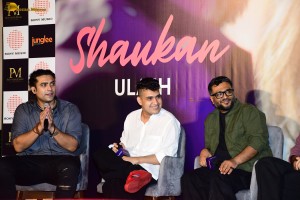 Ulajh song Shaukan release press meet attended by Janhvi Kapoor and Roshan Mathew