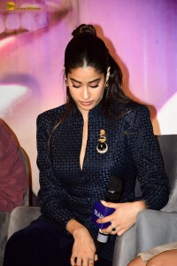 Ulajh song Shaukan release press meet attended by Janhvi Kapoor and Roshan Mathew