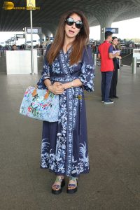 actress Urmila Matondkar gorgeous in a salwar dress at airport
