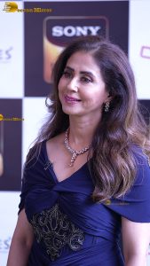actress urmila matondkar pretty in a blue dress