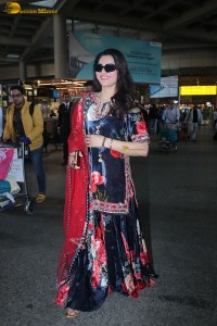 Urvashi Rautela in a salwar dress at airport