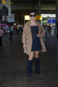 actress Urvashi Rautela stylish in a short blue dress