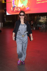 Indian actress Urvashi Rautela spotted in a stylish avatar at mumbai airport