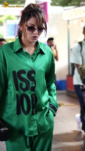 actress Urvashi Rautela gorgeous in a green dress