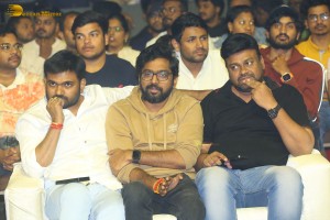 Pre-Release Function of the movie Urvasivo Rakshasivo attended by Allu Sirish, Anu Emmanuel, Allu Aravind and Nandamuri Balakrishna