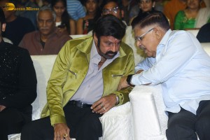 Pre-Release Function of the movie Urvasivo Rakshasivo attended by Allu Sirish, Anu Emmanuel, Allu Aravind and Nandamuri Balakrishna