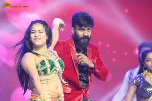 Pre-Release Function of the movie Urvasivo Rakshasivo attended by Allu Sirish, Anu Emmanuel, Allu Aravind and Nandamuri Balakrishna