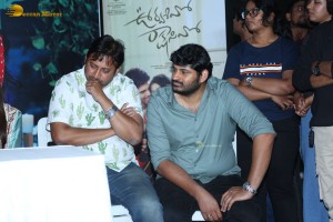 Allu Aravind and Allu Sirish cut cake with Anu Emmanuel to celebrate the success of the film Urvasivo Rakshasivo