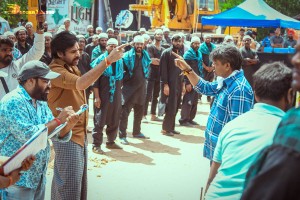 actor pawan kalyan’s working stills from the film Ustaad Bhagat Singh, released on July 2, 2023