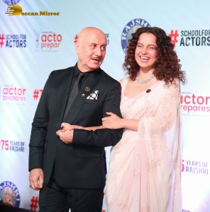 Bollywood movie Uunchai screening attended by Kangana Ranaut, Madhuri Dixit, Rani Mukerji and Isha Koppikar