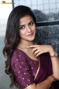 Indian actress vaishnavi chaitanya beautiful in a purple dress