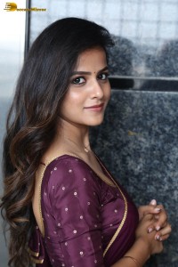 Indian actress vaishnavi chaitanya beautiful in a purple dress