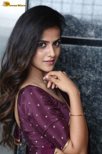 Indian actress vaishnavi chaitanya beautiful in a purple dress