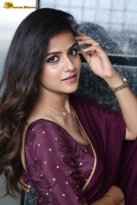 Indian actress vaishnavi chaitanya beautiful in a purple dress