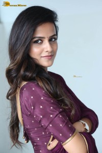 Indian actress vaishnavi chaitanya beautiful in a purple dress