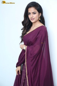 Indian actress vaishnavi chaitanya beautiful in a purple dress