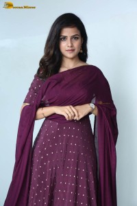 Indian actress vaishnavi chaitanya beautiful in a purple dress