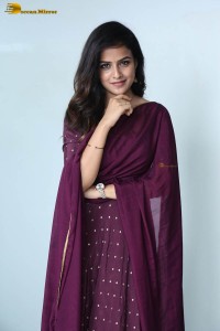 Indian actress vaishnavi chaitanya beautiful in a purple dress