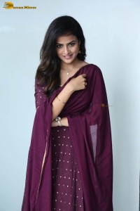 Indian actress vaishnavi chaitanya beautiful in a purple dress