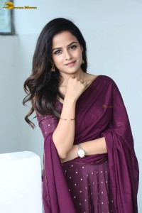 Indian actress vaishnavi chaitanya beautiful in a purple dress