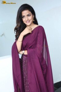 Indian actress vaishnavi chaitanya beautiful in a purple dress