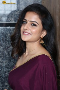 Indian actress vaishnavi chaitanya beautiful in a purple dress