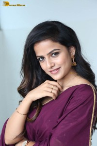 Indian actress vaishnavi chaitanya beautiful in a purple dress