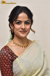 telugu actress Vaishnavi Chaitanya beautiful in a white saree