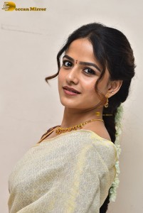 telugu actress Vaishnavi Chaitanya beautiful in a white saree