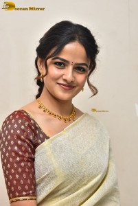 telugu actress Vaishnavi Chaitanya beautiful in a white saree