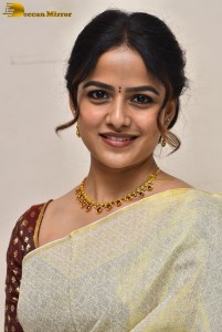 telugu actress Vaishnavi Chaitanya beautiful in a white saree