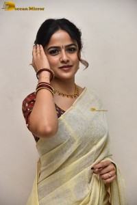 telugu actress Vaishnavi Chaitanya beautiful in a white saree