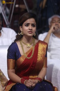 actress Vaishnavi Chaitanya pretty in a red half saree