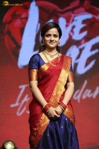 actress Vaishnavi Chaitanya pretty in a red half saree