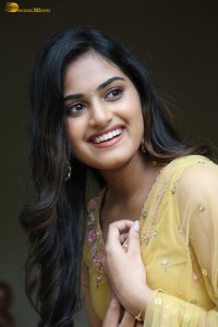 actress Vaishnavi Krishna cute in a yellow salwar dress