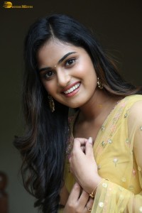 actress Vaishnavi Krishna cute in a yellow salwar dress