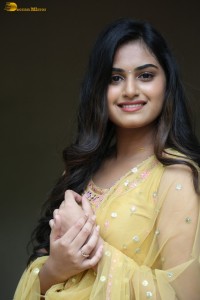 actress Vaishnavi Krishna cute in a yellow salwar dress