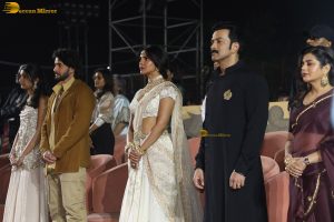 Varanasi title announcement attended by Mahesh Babu, Namrata, Sitara, Prithviraj Sukumaran, and Priyanka Chopra