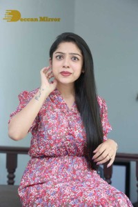 Varsha Bollamma Photoshoot in a Pink Dress