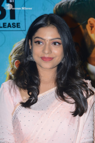 Tamil, Malayalam and Telugu Actress Varsha Bollamma at a Cinema Event dressed in Saree