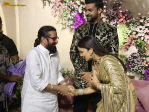 Varun Tej and Lavanya Tripathi's Wedding Reception attended by Chiranjeevi, Venkatesh, Naga Chaitanya, and other friends and family
