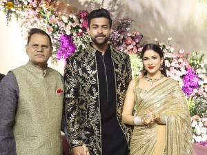 Varun Tej and Lavanya Tripathi's Wedding Reception attended by Chiranjeevi, Venkatesh, Naga Chaitanya, and other friends and family