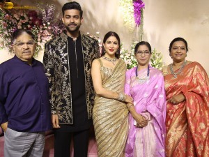 Varun Tej and Lavanya Tripathi's Wedding Reception attended by Chiranjeevi, Venkatesh, Naga Chaitanya, and other friends and family