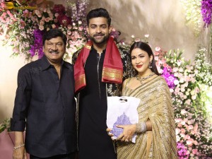 Varun Tej and Lavanya Tripathi's Wedding Reception attended by Chiranjeevi, Venkatesh, Naga Chaitanya, and other friends and family